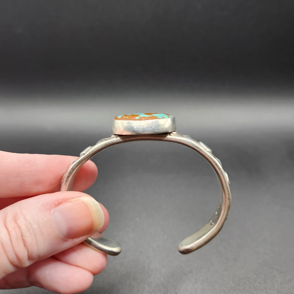 Numi Olive Heavy Weight Turquoise Cuff Xs - Picture 6 of 8